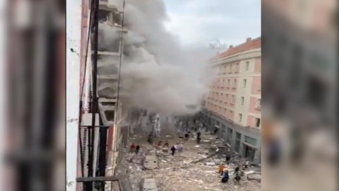 Imagen de la explosión en la calle Toledo. Twitter