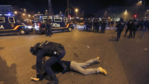 Disturbios tras las Marchas por la Dignidad en Madrid. .Efe