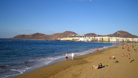 Playa de Las Canteras, en Las Palmas de Gran Canaria