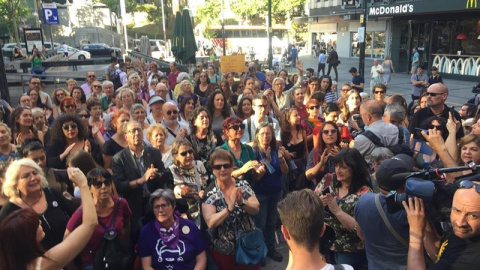 Imagen del acto orgaziado por el Movimiento Feminista de Madrid | Europa Press