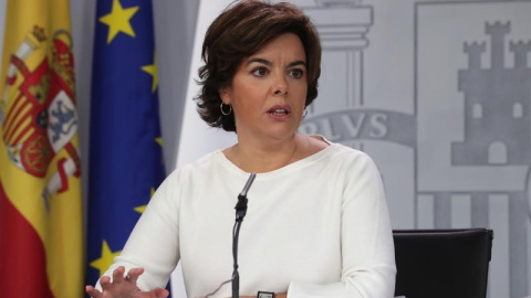 Soraya Sáenz de Santamaría en roda de premsa després del Consell de Ministres / EFE Zipi