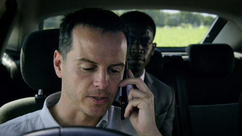 El actor Andrew Scott, en un capítulo de Black Mirror. Netflix.