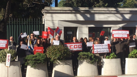 Manifestantes de Comisiones Obreras. /Europa Press