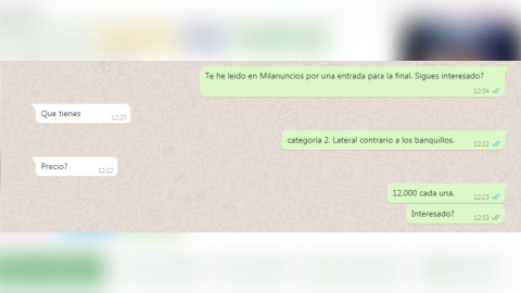 Uno de los compradores, al leer el precio, se dio cuenta de que no le gusta tanto el fútbol, y no respondió más.