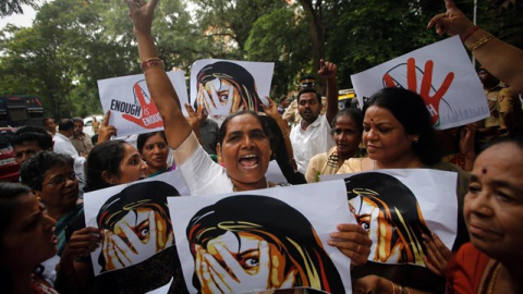 Imagen de archivo de una protesta en India contra la violencia machista y el abuso contra las mujeres. Danish Siddiqui/Reuters