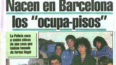 Portada del periódico días después de la primera okupación en Barcelona