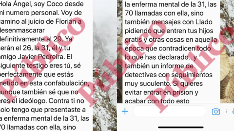 Mensaje de whatsapp enviado por el abogado 'Coco' Campaner al empresario Miguel Ángel Ávila.