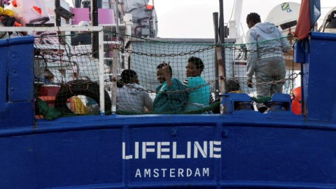 Cubierta del buque Mission Lifeline en el mar Mediterráneo, 21 junio de 2018. Hermine Poschmann/Misson-Lifeline/ REUTERS