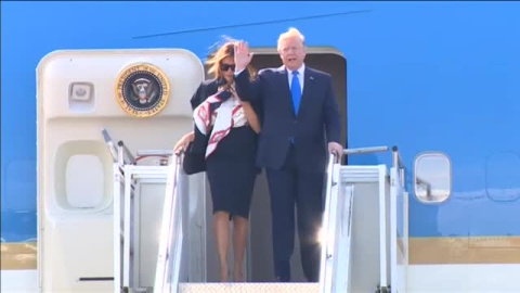 Trump llega a Londres para su visita de Estado