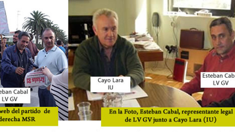 Cabal con MSR y Cayo Lara.