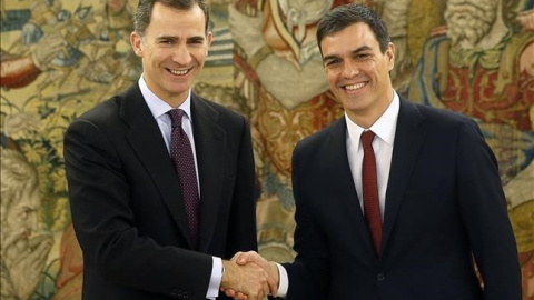 Pedro Sánchez y el rey. EFE