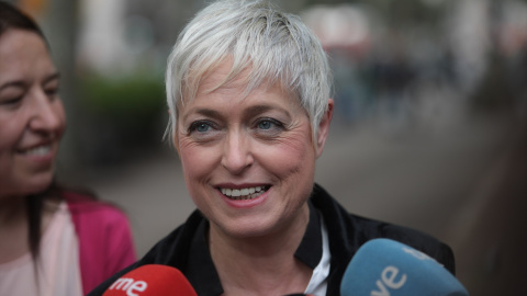 01/05/2023 - La candidata de Ciudadanos a la Alcaldía de Barcelona, Anna Grau, durante la marcha por el Día de los Trabajadores.