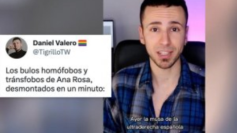 El repaso en un minuto de un activista LGTBI a los bulos de Ana Rosa Quintana con la ley trans