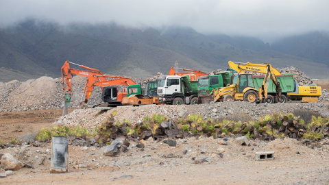 Las obras que se encuentran frente a la casa de Antonio