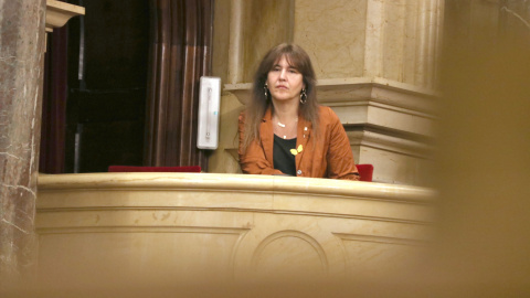 La presidenta del Parlament suspesa, Laura Borràs, durant una sessió de la cambra, la setmana passada