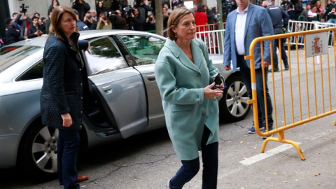 La presidenta del Parlament de Catalunya, Carme Forcadell, a su llegada a la sede del Tribunal Supremo. - EFE