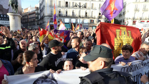 Protesta en Sol por el derecho a decidir de Catalunya.- EFE