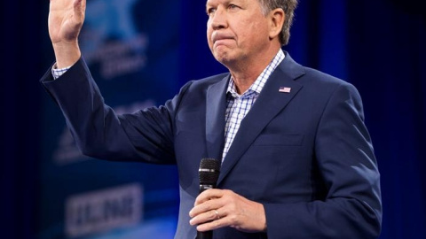 John Kasich pronunciando un discurso en Maryland, EEUU. EFE/Jim Lo Scalzo