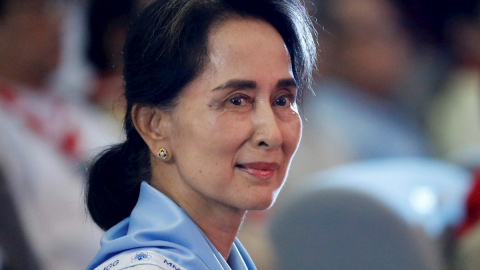 La Nobel de la Paz Aung San Suu Kyi.