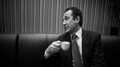 Jorge Valdano, en un momento de la entrevista. REPORTAJE FOTOGRÁFICO: JAIRO VARGAS