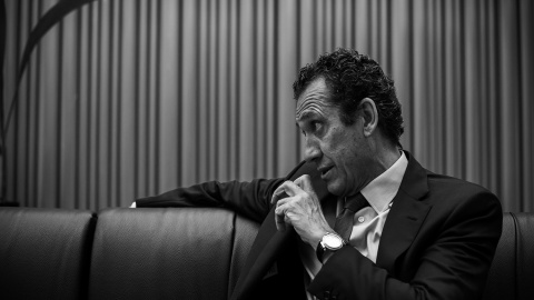 Jorge Valdano, en un momento de la entrevista. REPORTAJE FOTOGRÁFICO: JAIRO VARGAS