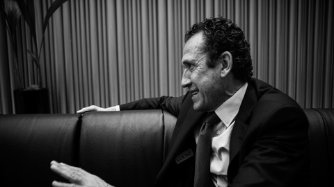 Jorge Valdano, en un momento de la entrevista. REPORTAJE FOTOGRÁFICO: JAIRO VARGAS