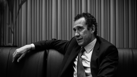 Jorge Valdano, en un momento de la entrevista. REPORTAJE FOTOGRÁFICO: JAIRO VARGAS