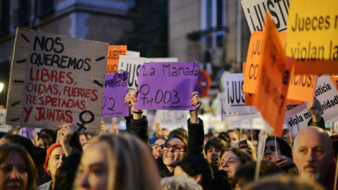 Protesta en Madrid los "abusos patriarcales" en el juicio contra 'la Manada'. - ATLAS