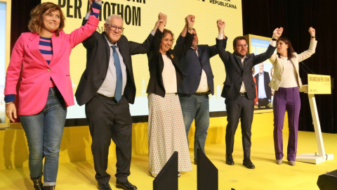 11/05/2023 - L'acte d'inici de campanya d'ERC per a les eleccions municipals del 28-M, amb Ernest Maragall, Oriol Junqueras i Pere Aragonès.