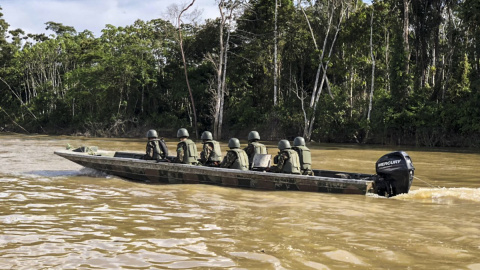 Miembros de las Fuerzas Armadas de Brasil en el Vale Do Javari.