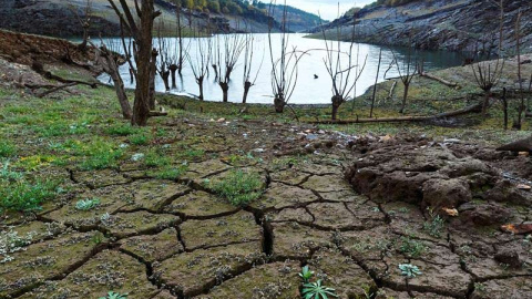 Vista del embalse de Vilasouto, situado en el ayuntamiento de Incio, en la provincia de Lugo. | EFE