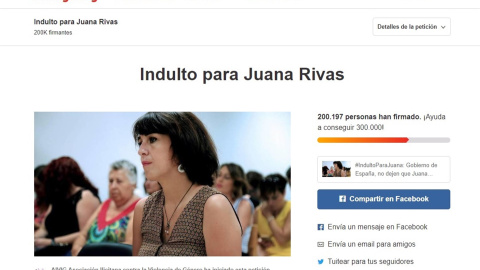 Petición de indulto para Juana Rivas en Change.org