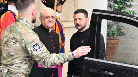 Zelenski llega a la Ciudad del Vaticano