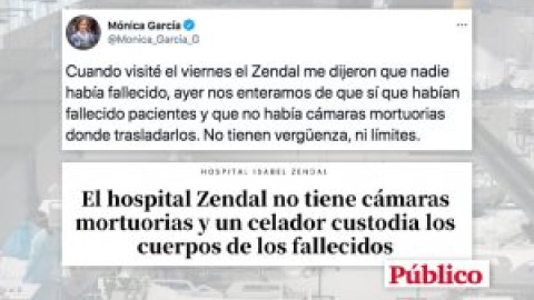 El enfado de una diputada de Más Madrid por la situación del Zendal: "No tienen vergüenza, ni límites"