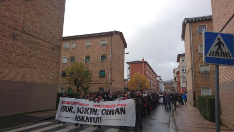 La localidad de Altsasu vuelve a salir a la calle para pedir justicia./PÚBLICO