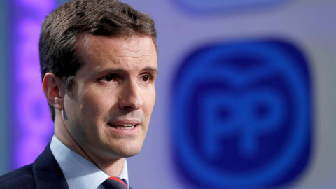 Pablo Casado durante una rueda de prensa | Foto: EFE