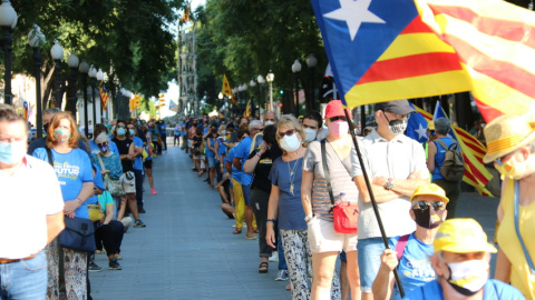 Un acte independentista convocat a Tarragona per l'ANC la Diada passada.