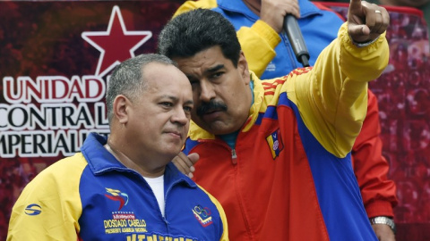 El presidente de Venezuela, Nicolás Maduro, y el presidente de la Asamblea Nacional, Diosdado Cabello. - AFP