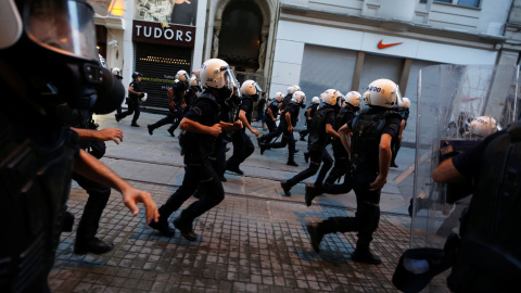 Protestas estudiantiles contra Erdogan.