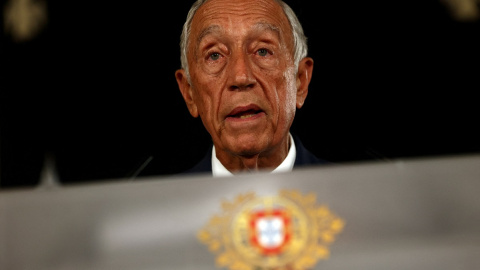 El presidente de Portugal, Marcelo Rebelo de Sousa, se dirige a la nación desde el Palacio de Belém, en Lisboa, a 4 de mayo de 2023