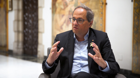 Quim Torra, al Palau de la Generalitat. JOEL KASHILA