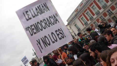 Cartel utilizado durante el 15-M.