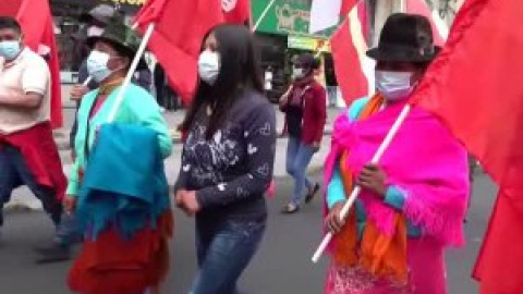 Protestas en la capital de Ecuador para protestar contra las políticas económicas y laborales del presidente Lasso