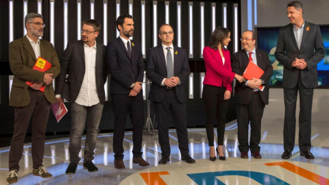 Los candidatos antes del debate electoral. Quique García/EFE