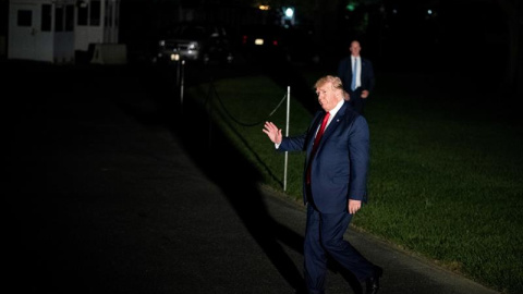 Donald Trump durante su llegada a la Casa Blanca. EFE/EPA/Alex Edelman / POOL