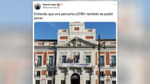 La excusa de Almeida para no poner la arcoíris en Cibeles se choca con la Puerta del Sol de Ayuso