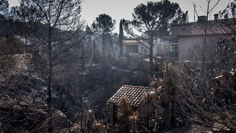 Urbanizaciones Montepino y Montesol afectadas por el incendio forestal de Llutxent, en Gandía. Greenpeace/Pedro Armestre