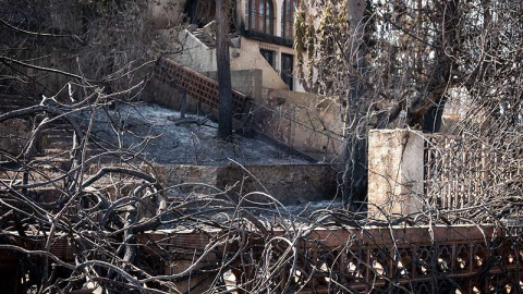 Urbanizaciones Montepino y Montesol afectadas por el incendio forestal de Llutxent, en Gandía. Greenpeace/Pedro Armestre