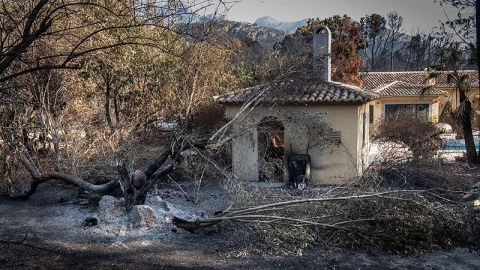 Urbanizaciones Montepino y Montesol afectadas por el incendio forestal de Llutxent, en Gandía. Greenpeace/Pedro Armestre