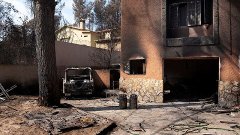 Urbanizaciones Montepino y Montesol afectadas por el incendio forestal de Llutxent, en Gandía. Greenpeace/Pedro Armestre